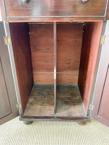 An Antique English Mahogany Music Stand or Cabinet