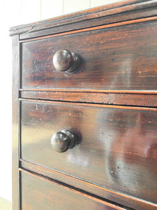 An Antique English Mahogany Music Stand or Cabinet