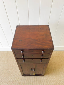 An Antique English Mahogany Music Stand or Cabinet