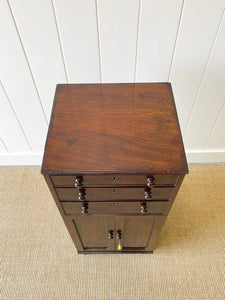 An Antique English Mahogany Music Stand or Cabinet