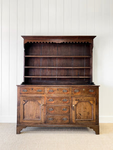 A Superb Oak Welsh Dresser or Cupboard 18th Century