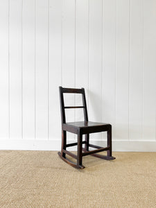 A Diminutive Antique Welsh Elm Rocking Chair c1800