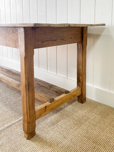 An English 9ft  Early 19th Century Country Pine Farmhouse Dining Harvest Table