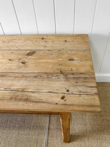 An English 9ft  Early 19th Century Country Pine Farmhouse Dining Harvest Table