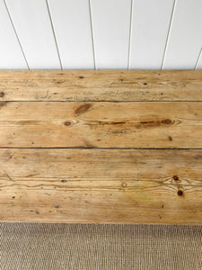 An English 9ft  Early 19th Century Country Pine Farmhouse Dining Harvest Table
