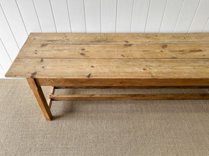 An English 9ft  Early 19th Century Country Pine Farmhouse Dining Harvest Table