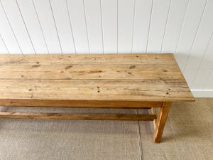 An English 9ft  Early 19th Century Country Pine Farmhouse Dining Harvest Table