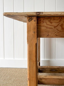 An English 9ft  Early 19th Century Country Pine Farmhouse Dining Harvest Table