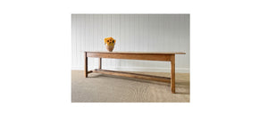 An English 9ft  Early 19th Century Country Pine Farmhouse Dining Harvest Table
