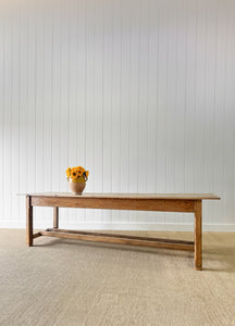 An English 9ft  Early 19th Century Country Pine Farmhouse Dining Harvest Table