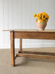 An English 9ft  Early 19th Century Country Pine Farmhouse Dining Harvest Table