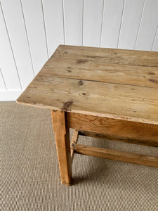 An English 9ft  Early 19th Century Country Pine Farmhouse Dining Harvest Table