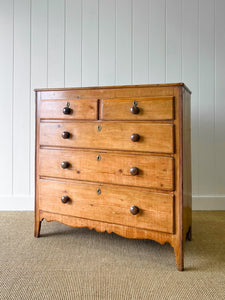 A Large English Georgian Pine Chest of Drawers Dresser c1800