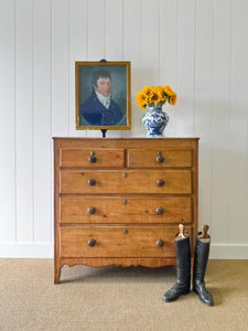 A Large English Georgian Pine Chest of Drawers Dresser c1800