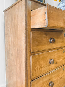A Large English Georgian Pine Chest of Drawers Dresser c1800