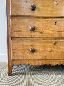 A Large English Georgian Pine Chest of Drawers Dresser c1800