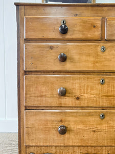 A Large English Georgian Pine Chest of Drawers Dresser c1800
