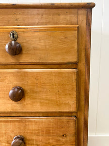 A Large English Georgian Pine Chest of Drawers Dresser c1800