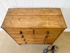 A Large English Georgian Pine Chest of Drawers Dresser c1800