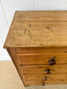 A Large English Georgian Pine Chest of Drawers Dresser c1800
