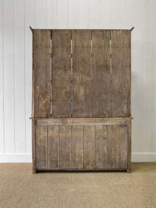 A Rustic Pine Welsh Dresser or Cupboard c1890 With Dog Kennel Center