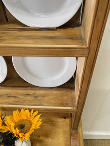 A Rustic Pine Welsh Dresser or Cupboard c1890 With Dog Kennel Center