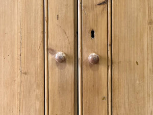 A Rustic English 19th Century Pine Cupboard c1880