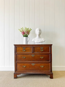 An Early 19th Century English Country Oak Chest of Drawers Dresser