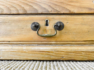 An English Pine Mule Chest Trunk or Blanket Box c1850