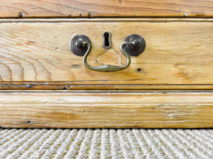 An English Pine Mule Chest Trunk or Blanket Box c1850