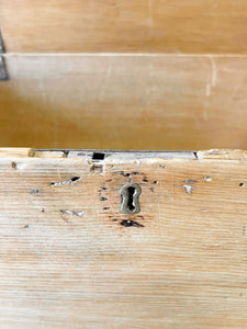 An English Pine Mule Chest Trunk or Blanket Box c1850