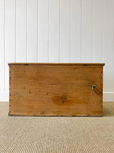 An English Pine Mule Chest Trunk or Blanket Box c1850
