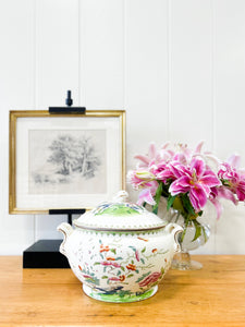 An Antique Famille Rose Style English Porcelain Tureen