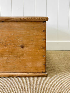 An Large English Pine Blanket Box or Coffee Table With Iron Handles c1850