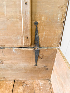 An Large English Pine Blanket Box or Coffee Table With Iron Handles c1850