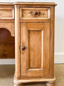 A Rustic English Pine Sideboard or Desk c1890 with Knobs