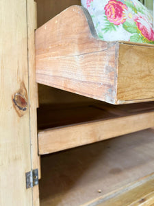A Large 19th Century English Pine Linen Press Cupboard