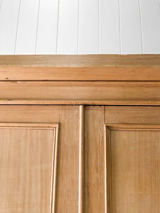 A Large 19th Century English Pine Linen Press Cupboard