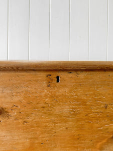 An Large English Pine Blanket Box or Coffee Table With Iron Handles c1850