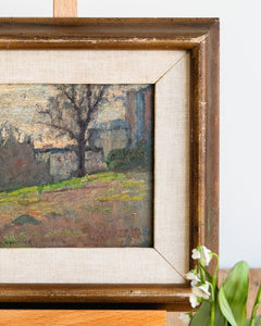 Charming Impressionist Painting of Landscape with Tree by Charles Winter