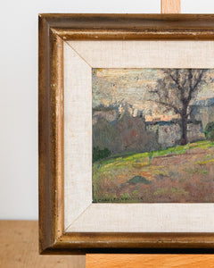 Charming Impressionist Painting of Landscape with Tree by Charles Winter