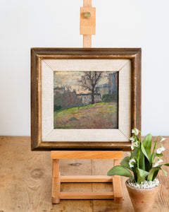 Charming Impressionist Painting of Landscape with Tree by Charles Winter