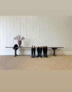 An Antique French Country Elm Bench Almost 10 Feet Long!