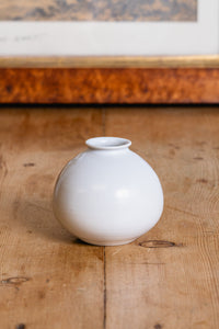 Simple Small White Korean Pot or Small Bud Vase