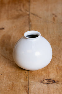 Simple Small White Korean Pot or Small Bud Vase