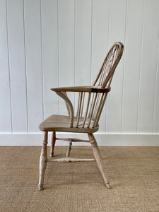 A Delightfully Weathered Antique English Windsor Chair c1890