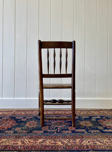 An Early English Spoon Foot Elm Country Chair c1720