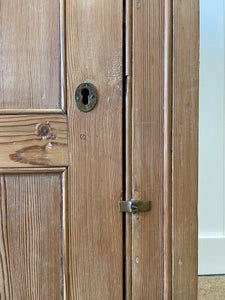 Antique English Country Pine Hanging Corner Cupboard c1850