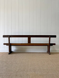 An Antique English Pine Railway Bench