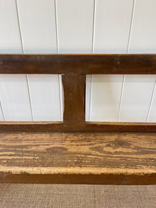 An Antique English Pine Railway Bench